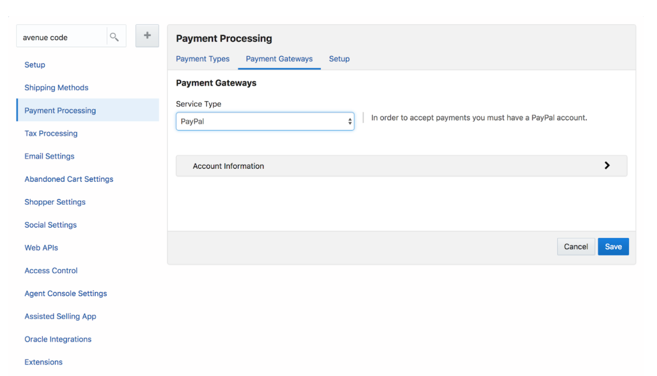 How to Configure Payment Systems in Oracle Commerce Cloud