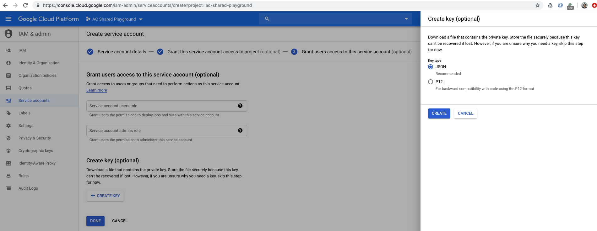 einstein platform dowload private key